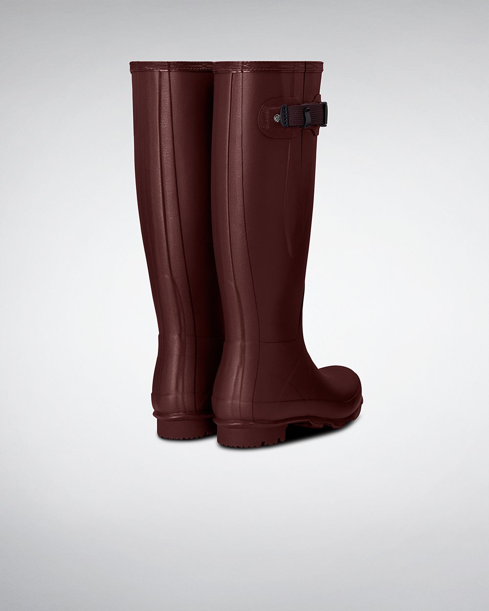 Botas de Lluvia Altas Hunter Mujer - Norris Field Side Adjustable - Morados Rojos - PSZVNTO-07